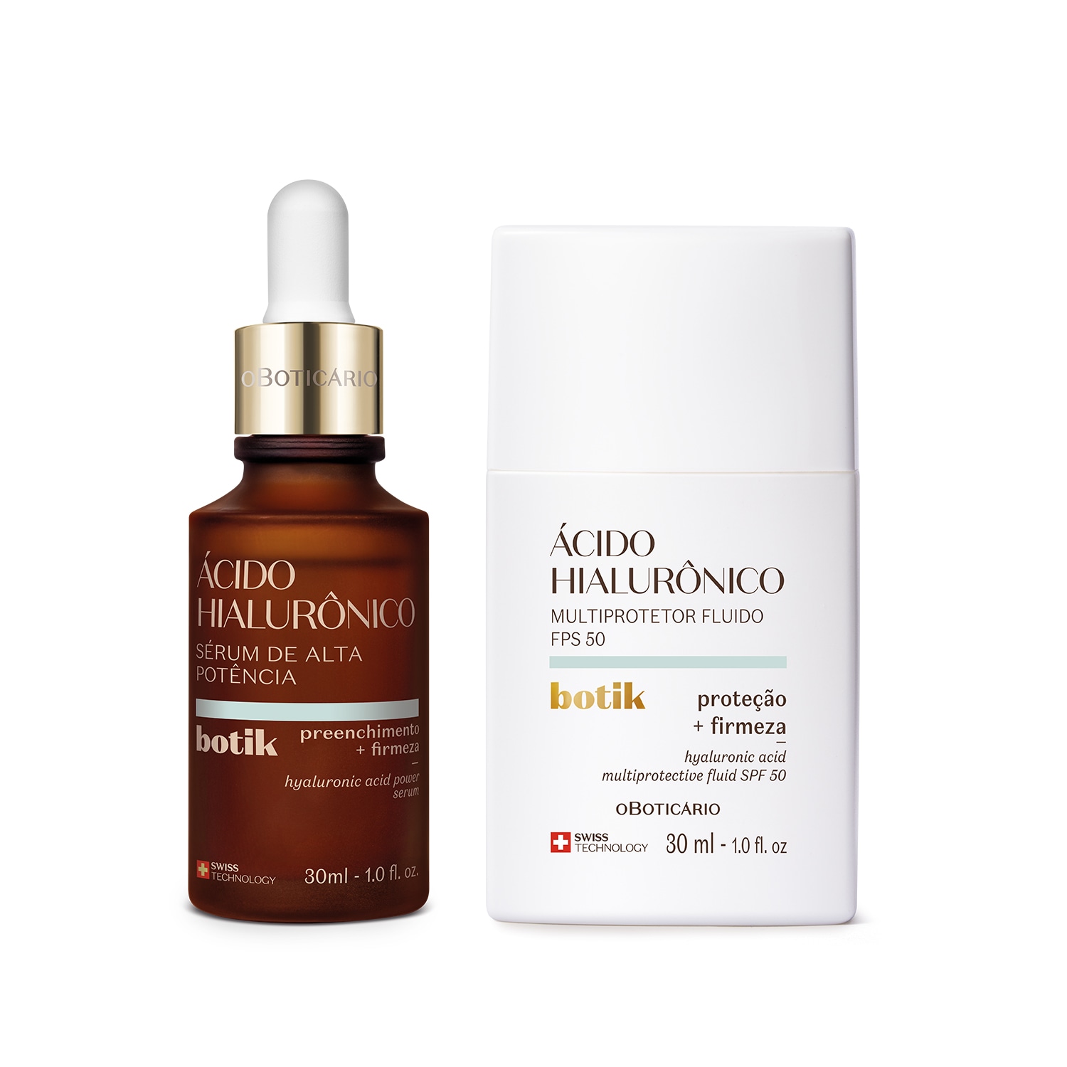 Combo Botik Ácido Hialurônico: Sérum Facial 30ml + Protetor Solar FPS 15 30ml
