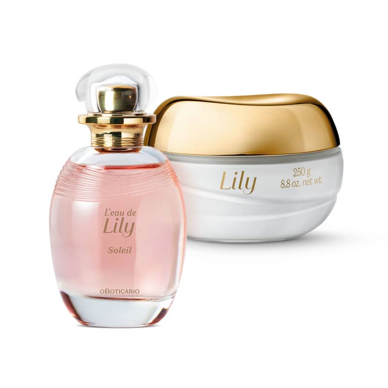 Combo Lily: Soleil Desodorante Colônia 75ml + Creme Acetinado Hidratante Desodorante 250g