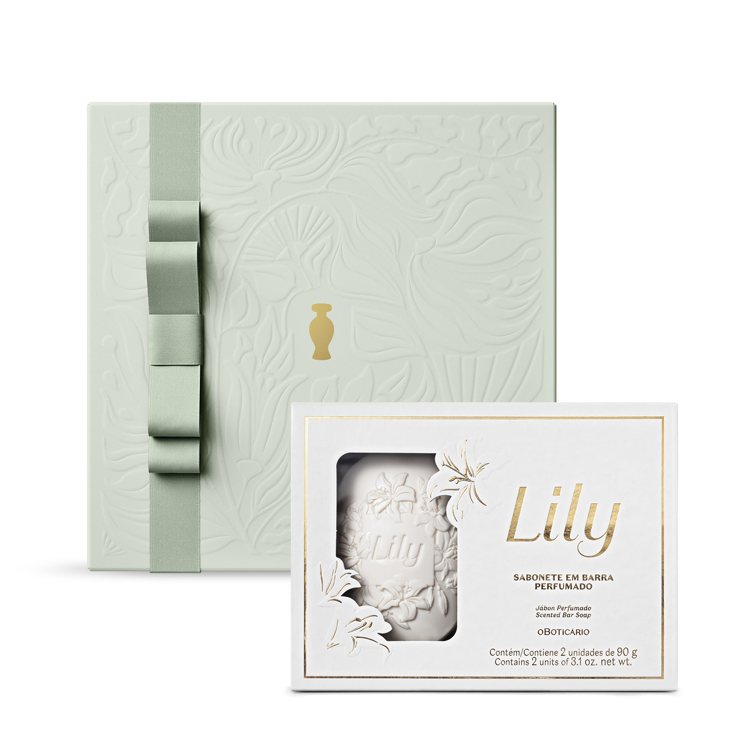 Combo Presente Dia das Mães Lily: Sabonete em Barra 2x90g + Caixa de Presente
